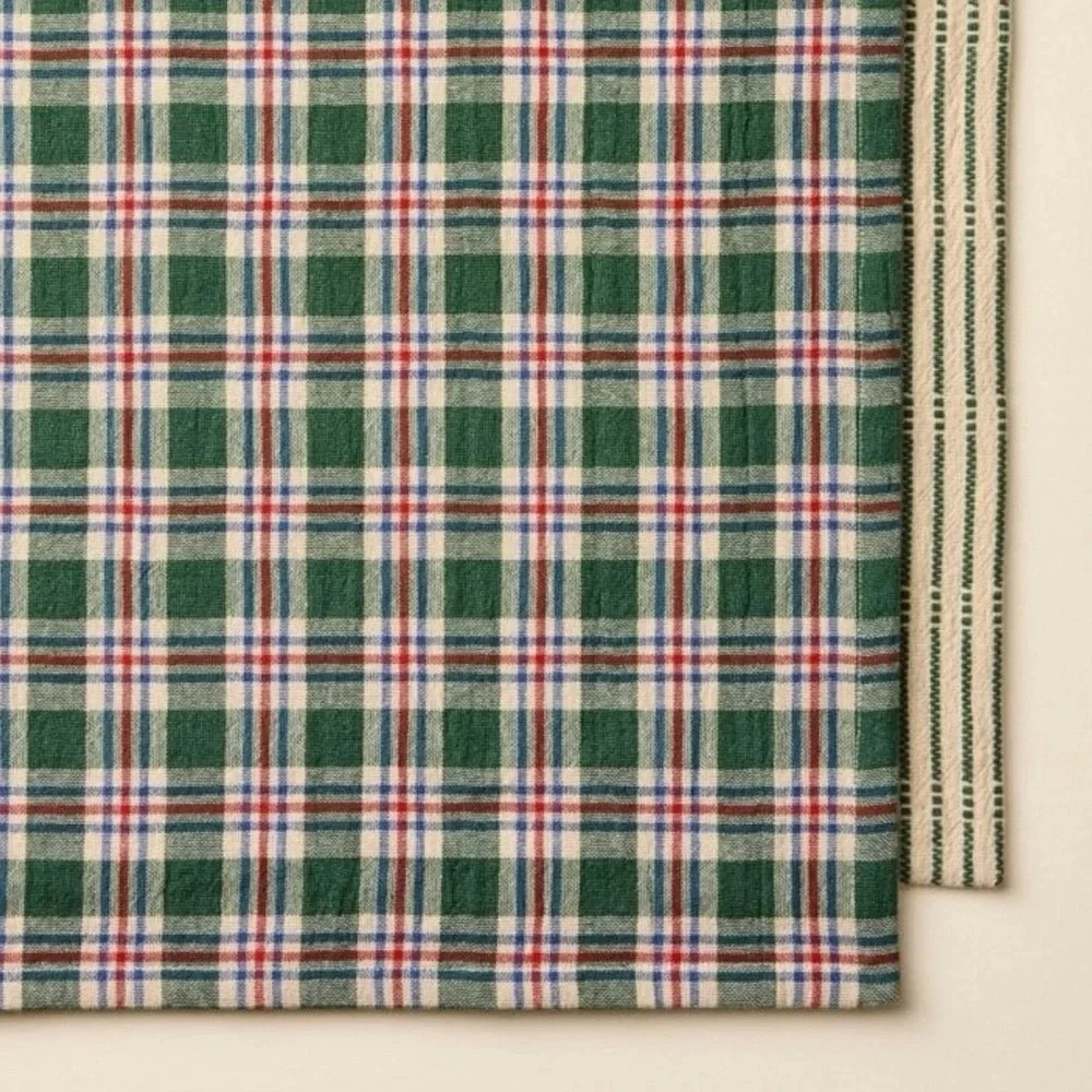 Set of 2 Christmas Kitchen Towels, Striped/Gingham - Hearth & Hand Magnolia